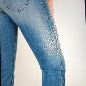 Inc Capri Rhinestone jeans